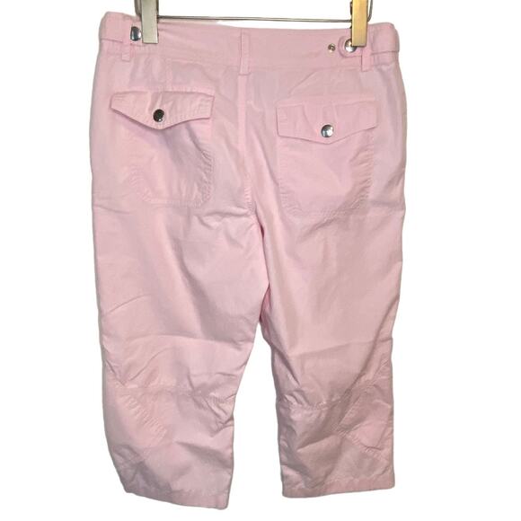 Y2K Pink Cropped Cargo Pants - Women's Size 10 - Picture 2 of 4